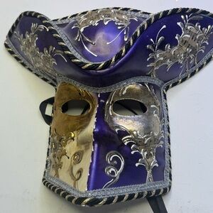 Purple and Gold Venetian Mask